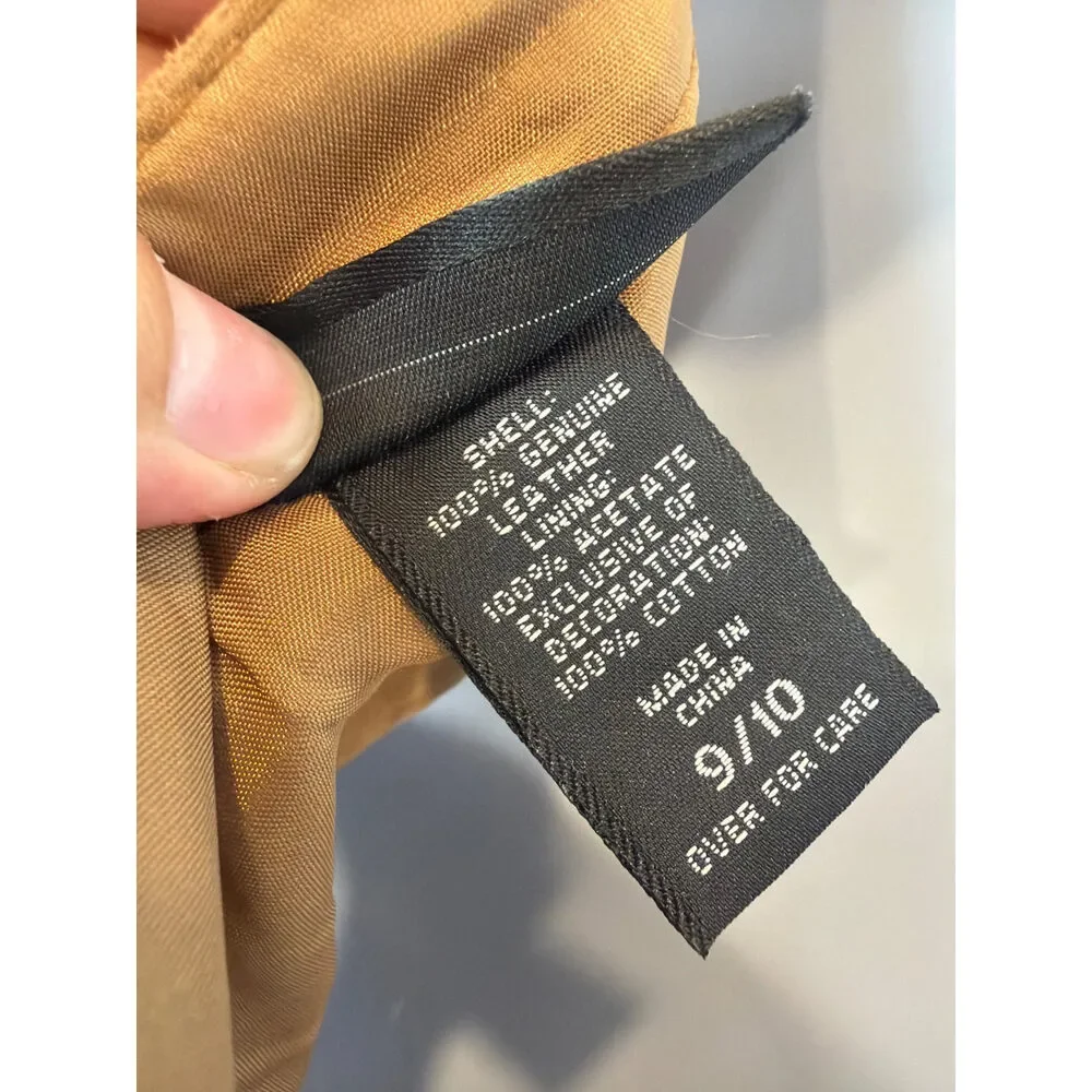 Vintage Express Western Patchwork Suede Leather Skirt Tan Size 9/10